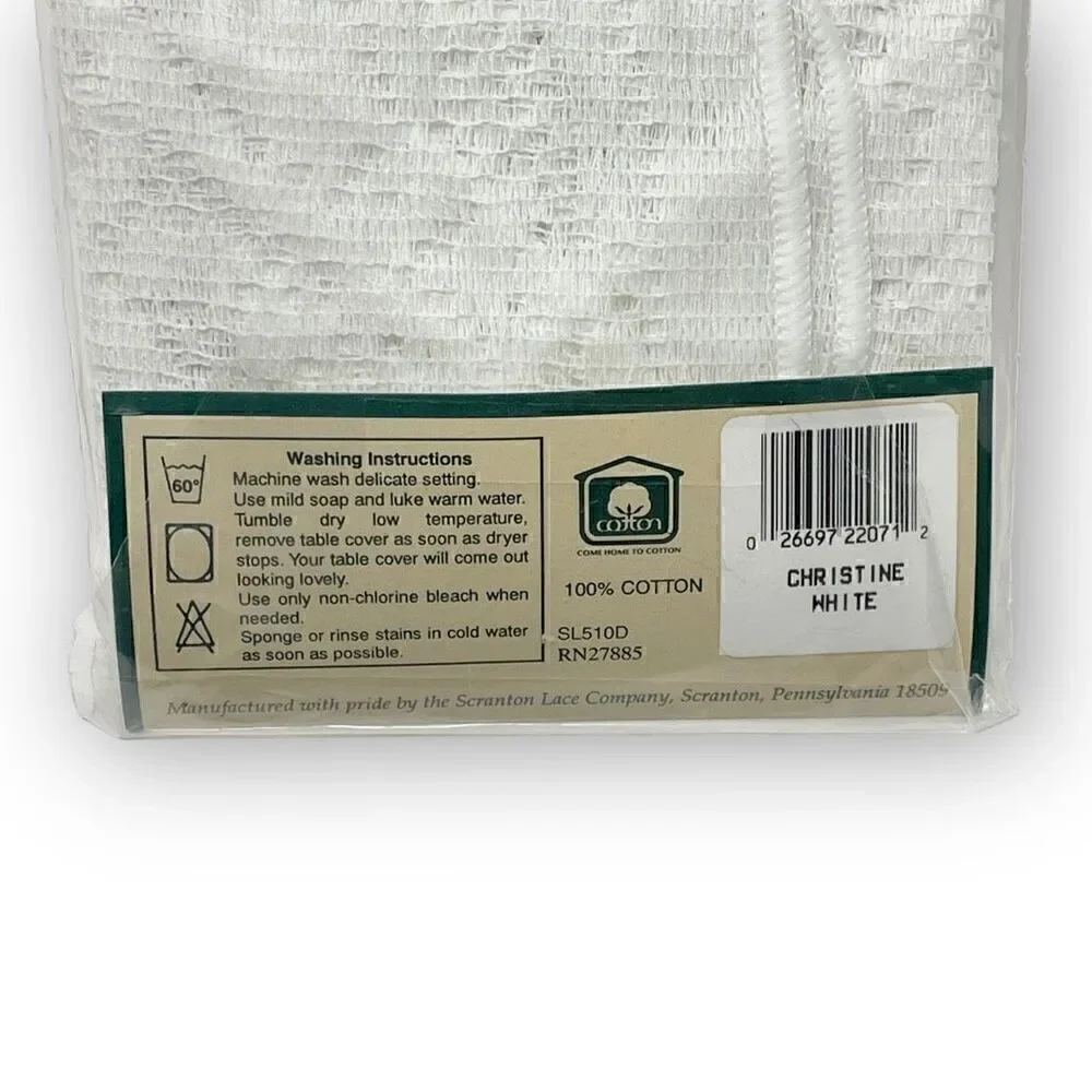 Scranton Lace Company Woven Nottingham White Lace 15 Round Doilies USA Lot of 10